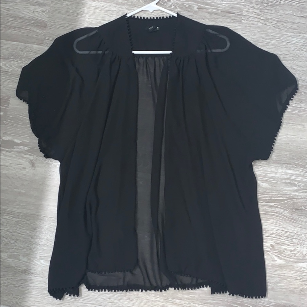 Sheer black cardigan